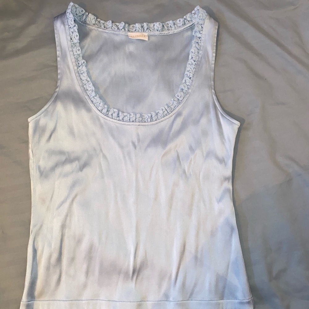 La Perla Light Blue Tank Top